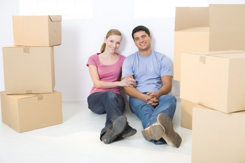 Professional movers transporting household goods safely