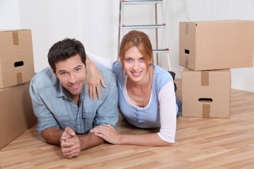 Removal van near Richmond residential streets and period homes