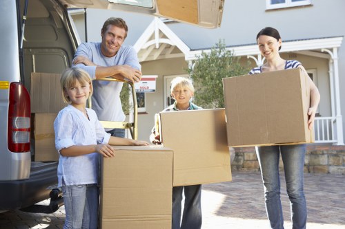 Careful boxing and labelling of household items during a Richmond move