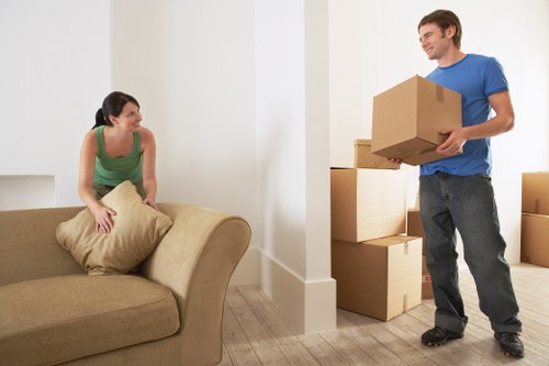 Furniture and boxes loaded for a Richmond house move